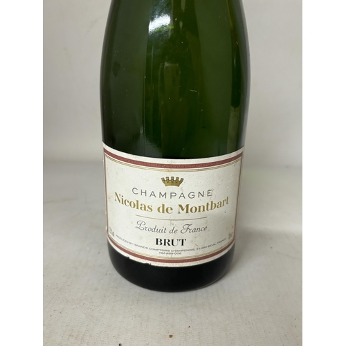 402 - A BOTTLE OF NICOLAS DE MONTBART BRUT CHAMPAGNE