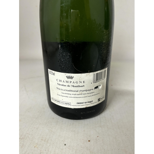 402 - A BOTTLE OF NICOLAS DE MONTBART BRUT CHAMPAGNE