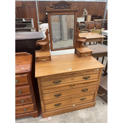 2953 - A VICTORIAN SATINWOOD DRESSING CHEST, 36