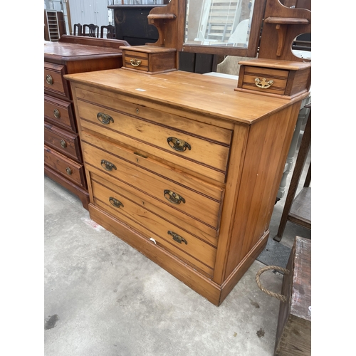 2953 - A VICTORIAN SATINWOOD DRESSING CHEST, 36