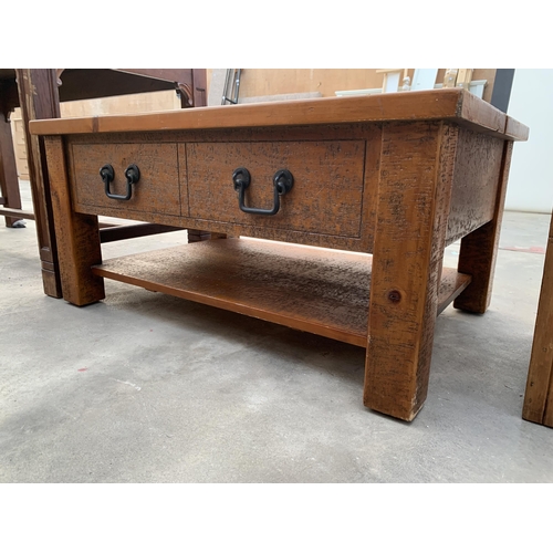 2978 - A HARDWOOD COFFEE TABLE