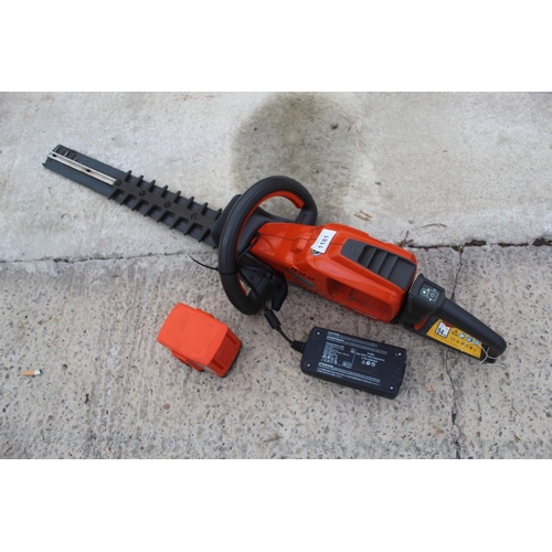 1181 - HUSQVARNA CORDLESS HEDGE CUTTER WITH CHARGER  NO VAT