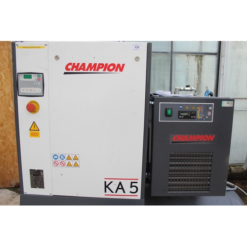 131 - CHAMPION KA5 COMPRESSOR - 3 PHASE - IN WORKING ORDER  + VAT