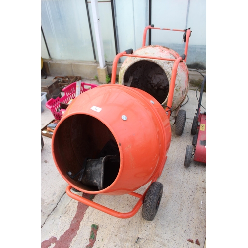 15 - TWO 240 VOLT ELECTRIC CEMENT MIXERS   NO VAT