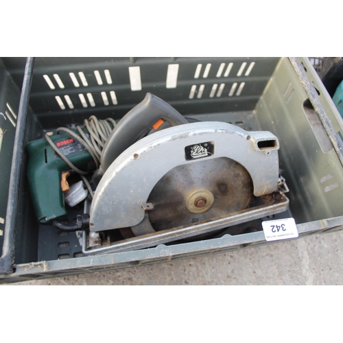 342 - ELU CIRCULAR SAW AND BOSCH DRILL  NO VAT