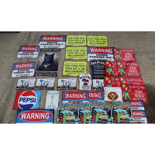 370 - NOVELTY ALUMINIUM SIGNS (43) NO VAT