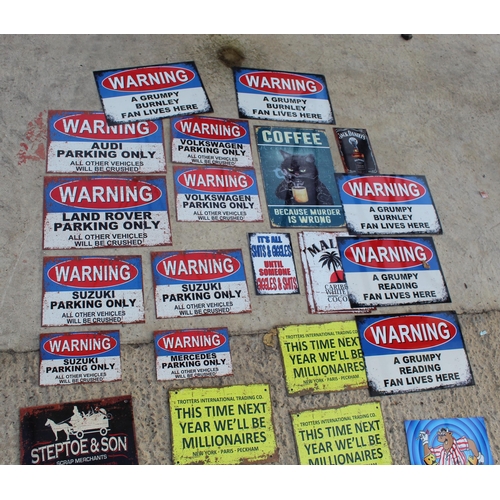 372 - NOVELTY ALUMINIUM SIGNS (46)  NO VAT