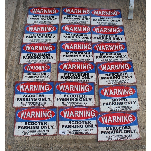 375 - NOVELTY ALUMINIUM SIGNS  (28)  NO VAT