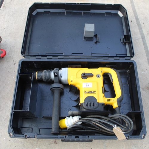 55 - DEWALT 110 VOLT BREAKER SDS DRILL  NO VAT