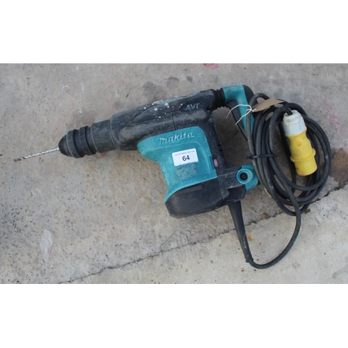 64 - MAKITA DRILL AVT SDS  NO VAT