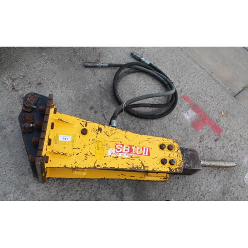 141 - MINI DIGGER 1.5 TON HYDRAULIC BREAKER NO VAT