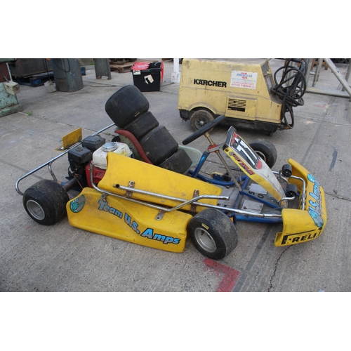 154 - HONDA B122 GO KART WITH FOUR SPARE WHEELS  NO  VAT