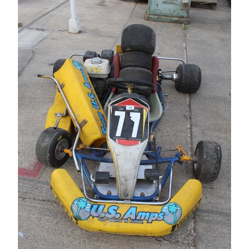 154 - HONDA B122 GO KART WITH FOUR SPARE WHEELS  NO  VAT