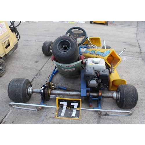 154 - HONDA B122 GO KART WITH FOUR SPARE WHEELS  NO  VAT