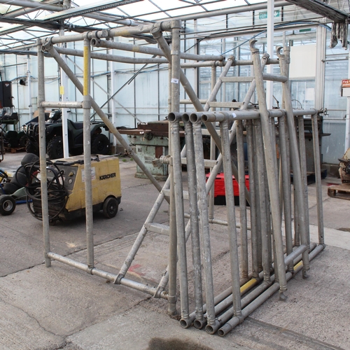 156 - A QUANTITY OF ALLOY SCAFFOLDING  NO VAT