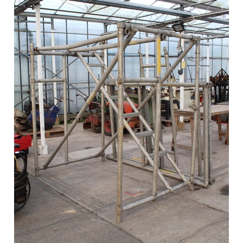 156 - A QUANTITY OF ALLOY SCAFFOLDING  NO VAT