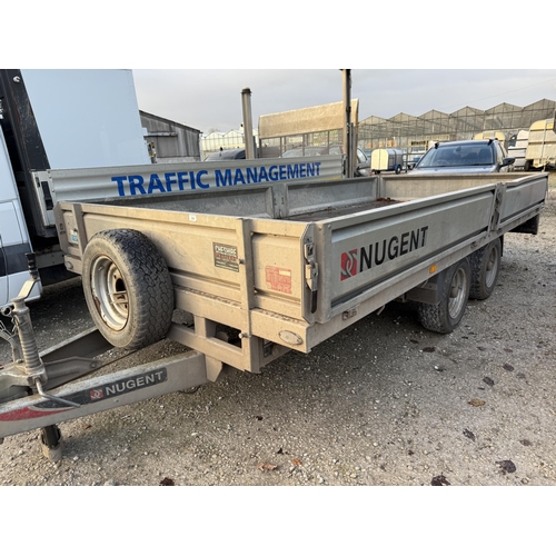 268 - NUGENT F4320H 14' TWIN AXLE FLATBED TRAILER S/N:0678   + VAT