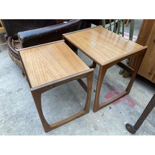 2537 - A G PLAN RETRO TEAK NEST OF TWO TABLES