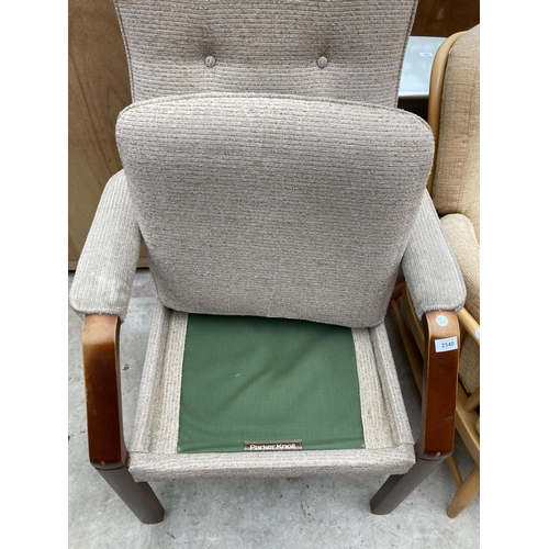 2540 - A PARKER KNOLL FIRESIDE CHAIR