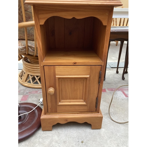 2548 - A SATINWOOD BEDSIDE LOCKER