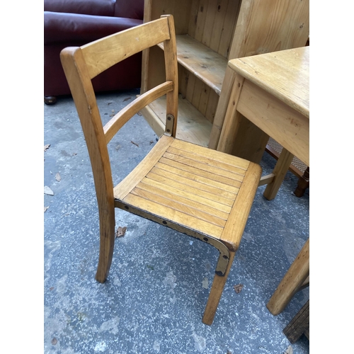 2574 - A MID 20TH CENTURY CHILDS DESK AND CHAIR