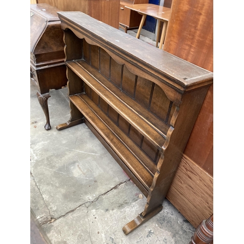 2586 - TWO OAK DRESSER RACKS