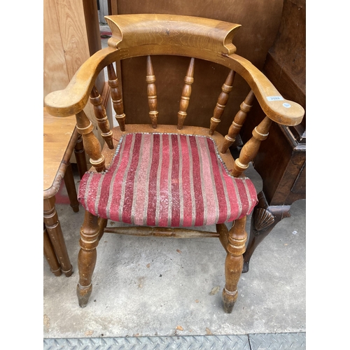 2588 - A VICTORIAN STYLE CAPTAINS CHAIR