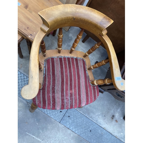 2588 - A VICTORIAN STYLE CAPTAINS CHAIR