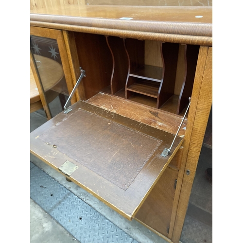 2594 - AN OAK TURNIDGE PRODUCT SIDE BY SIDE BUREAU, 48