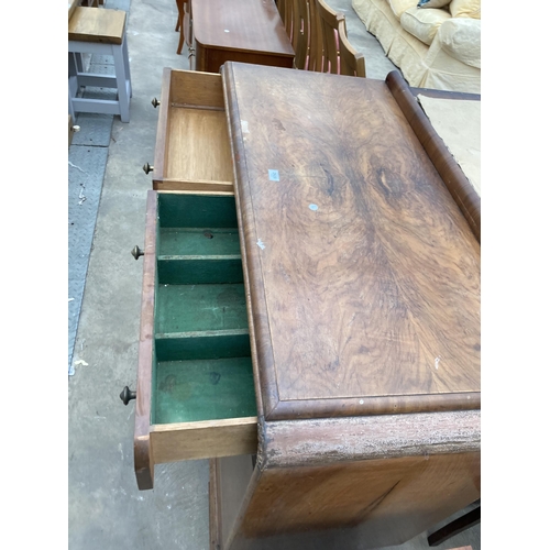 2627 - A SMALL RETRO TEAK CHEST OF FOUR DRAWERS, 22