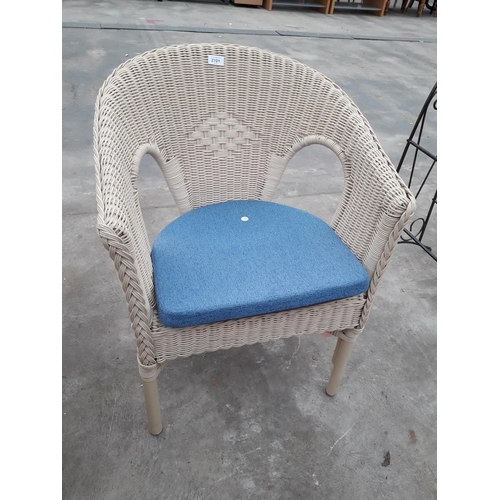 2701 - A WICKER CONSERVATORY CHAIR