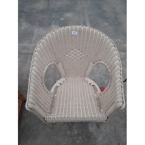 2701 - A WICKER CONSERVATORY CHAIR