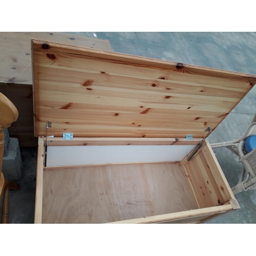 2702 - A PINE BLANKET CHEST, 43