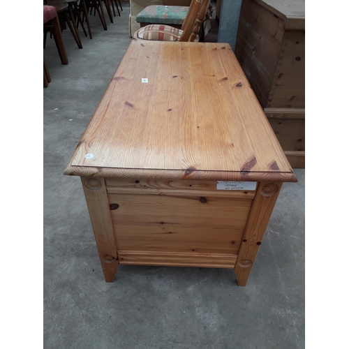 2702 - A PINE BLANKET CHEST, 43