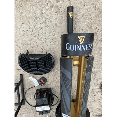 1691 - A GUINNESS BEER PUMP COMPLETE WITH POWER PACK AND DRIP TRAY