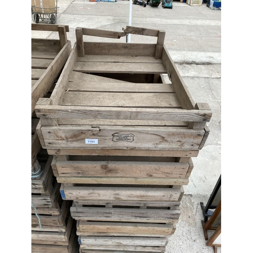 1701 - TEN VINTAGE POTATO SPRITTING BOXES