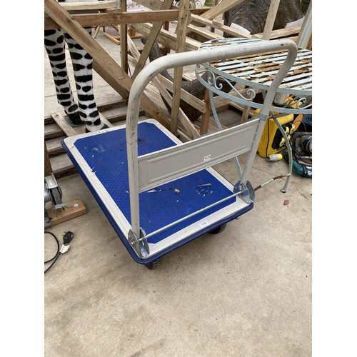 1759 - A FOLDING FOUR WHEELED TROLLEY