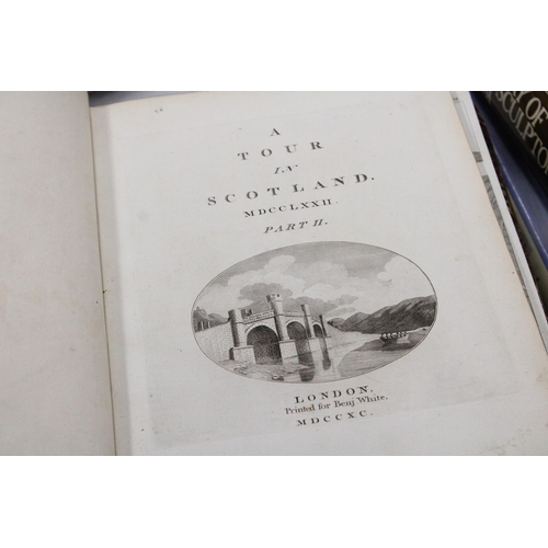 112 - PENNANT'S TOUR IN SCOTLAND 1769, IN THREE VOLUMES WITH NUMEROUS ILLUSTRATIONS, PRINTED BY W. AYRES, ... 