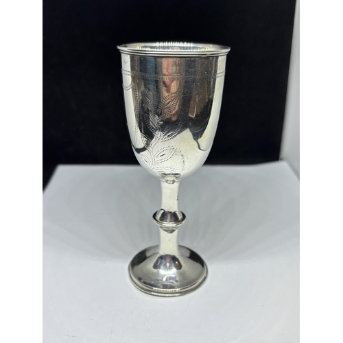 29 - A HALLMARKED BIRMINGHAM SILVER GOBLET