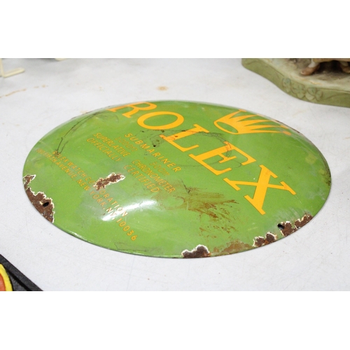 44 - A CIRCULAR ENAMEL DEALERS SIGN DIAMETER 30CM