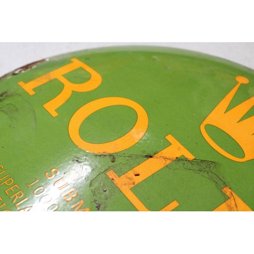 44 - A CIRCULAR ENAMEL DEALERS SIGN DIAMETER 30CM