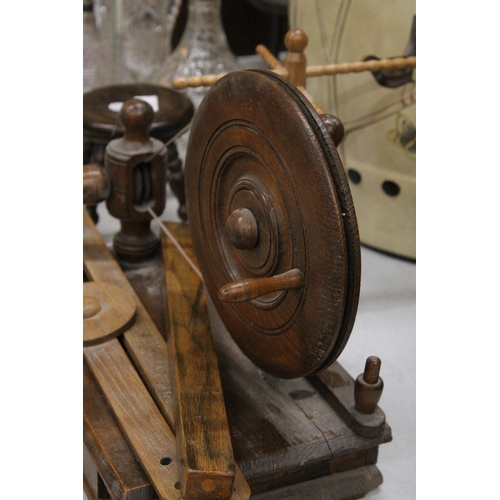 52 - A QUATER SCALE MODEL OF AN ENGLISH GREAT WHEEL WITH PRINTED DESCRITION