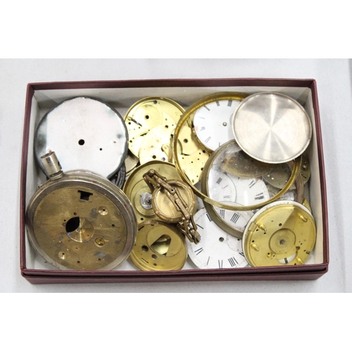 118 - A COLLECTION OF VINTAGE POCKET WATCH PARTS