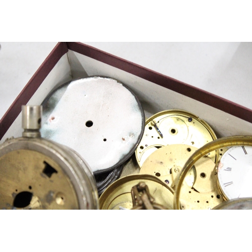 118 - A COLLECTION OF VINTAGE POCKET WATCH PARTS