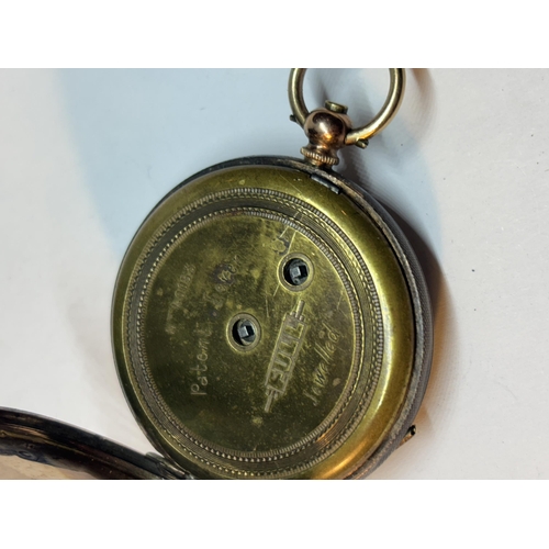 760 - A GOLD PLATED POCKET WATCH (A/F)