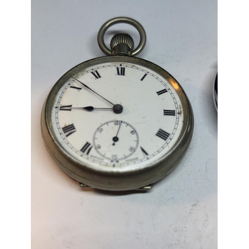 764 - TWO POCKET WATCHES ONE A SMITHS STOP WATCH WITH SUB DIAL