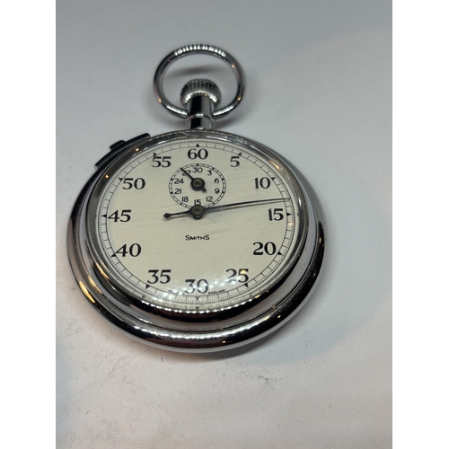 764 - TWO POCKET WATCHES ONE A SMITHS STOP WATCH WITH SUB DIAL