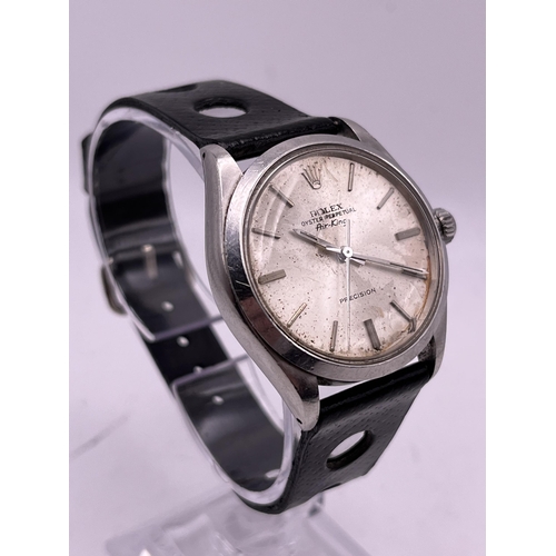 502 - A RARE VINTAGE ROLEX AIR KING OYSTER PERPETUAL PRECISION AUTOMATIC MENS WRIST WATCH 35MM FACE REFERE... 