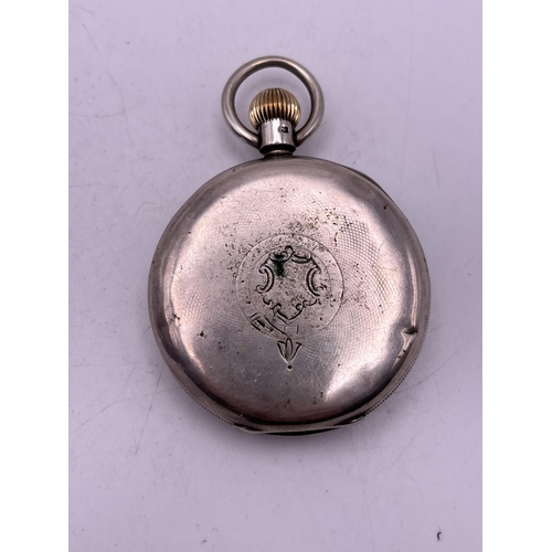 511 - A MARKED 925 SILVER WALTHAM MASS GENTS POCKET WATCH 52MM