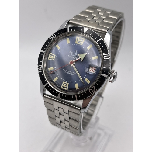 520 - A 1970'S SOLOR GENT'S DIVER'S WRIST WATCH 35MM